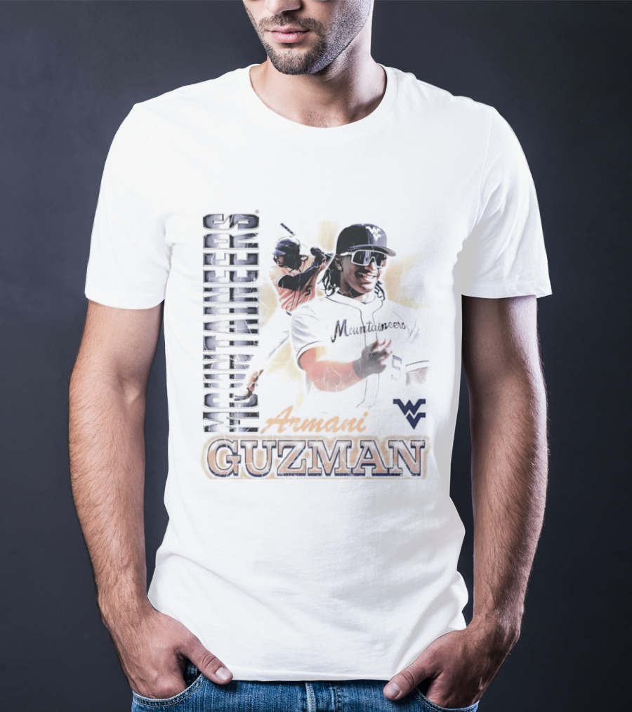 Armani Guzman West Virginia Mountaineers Baseball Player T-Shirt