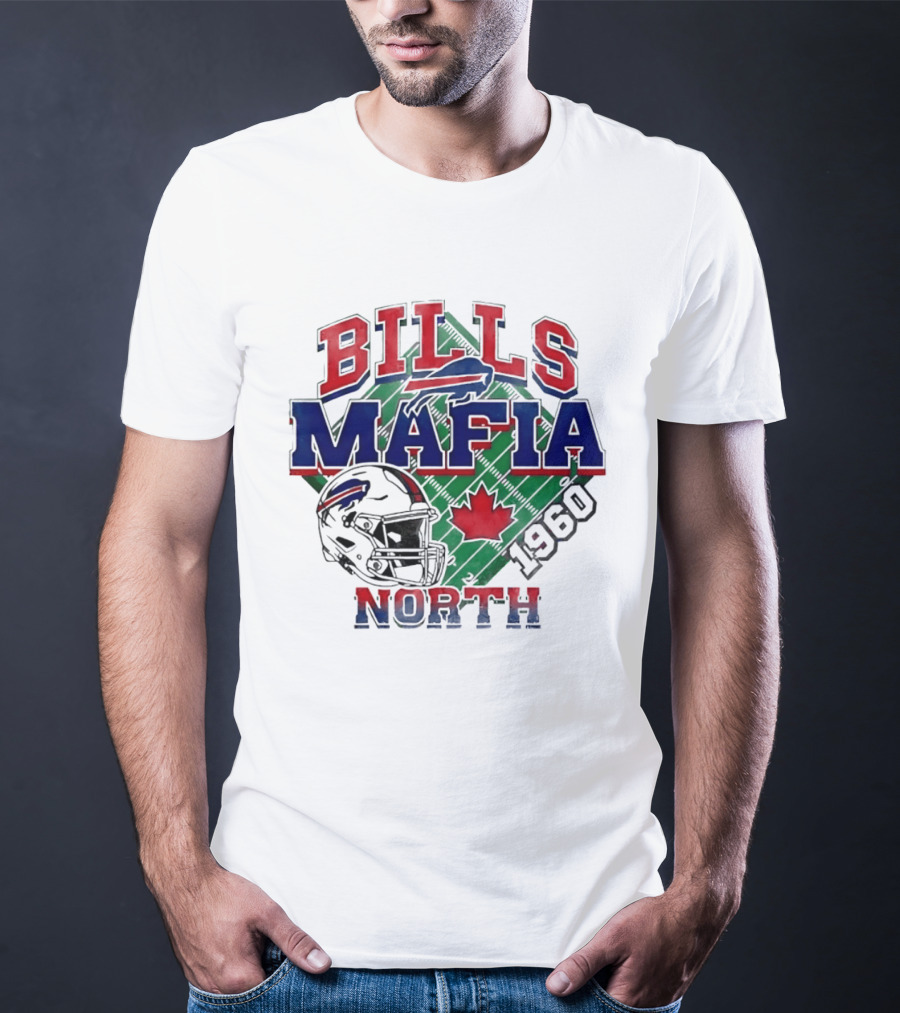 Bills Mafia North 1960 Helmet Maple Leaf T-Shirt