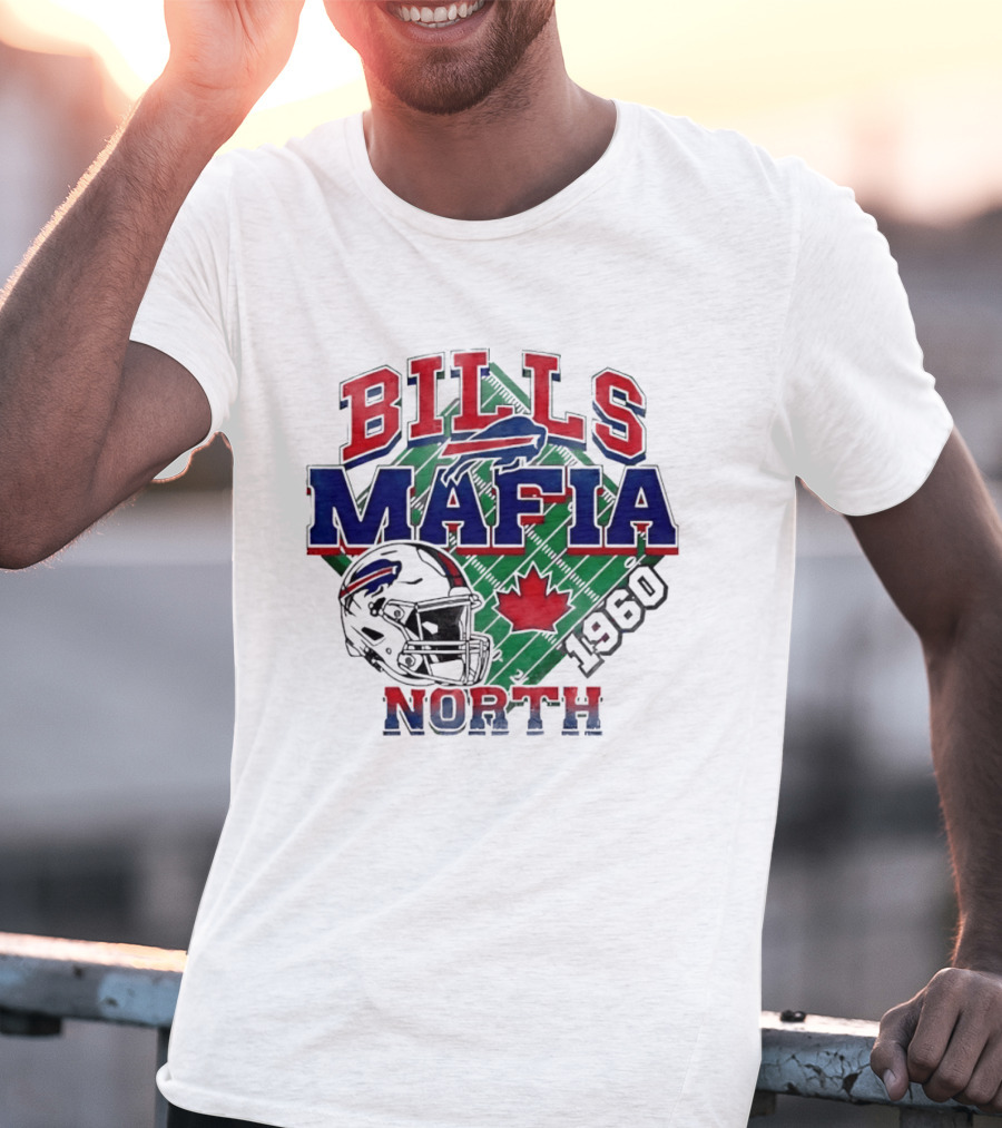 Bills Mafia North 1960 Helmet Maple Leaf T-Shirt