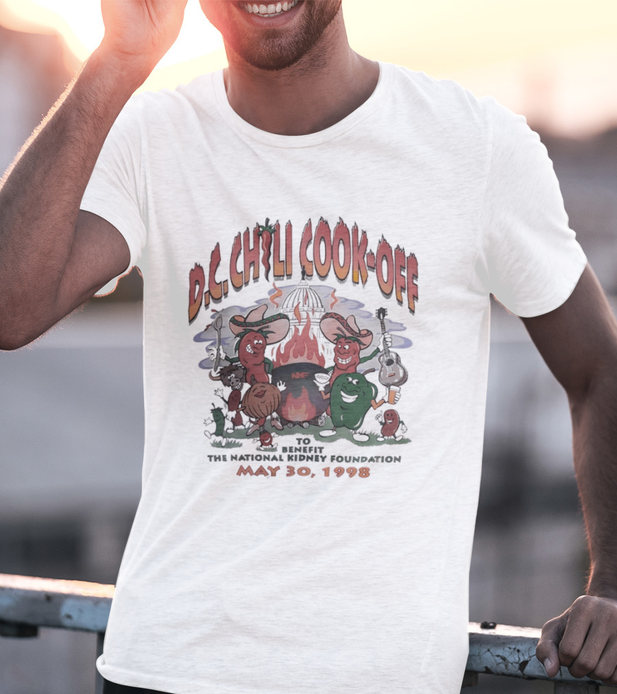DC Chili Cook Off Benefit National Kidney Foundation May 30 1998 Event T-Shirt