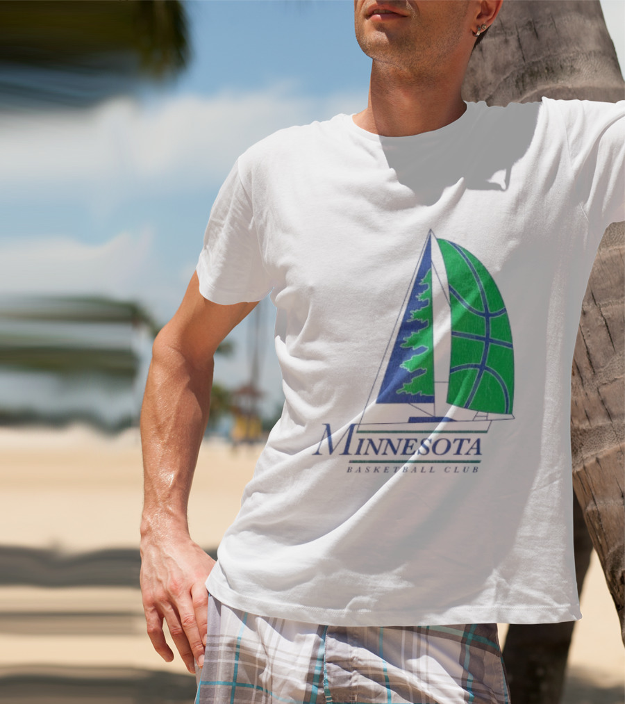 Minnesota Basketball Club Sailing Boat And Hoop T-Shirt