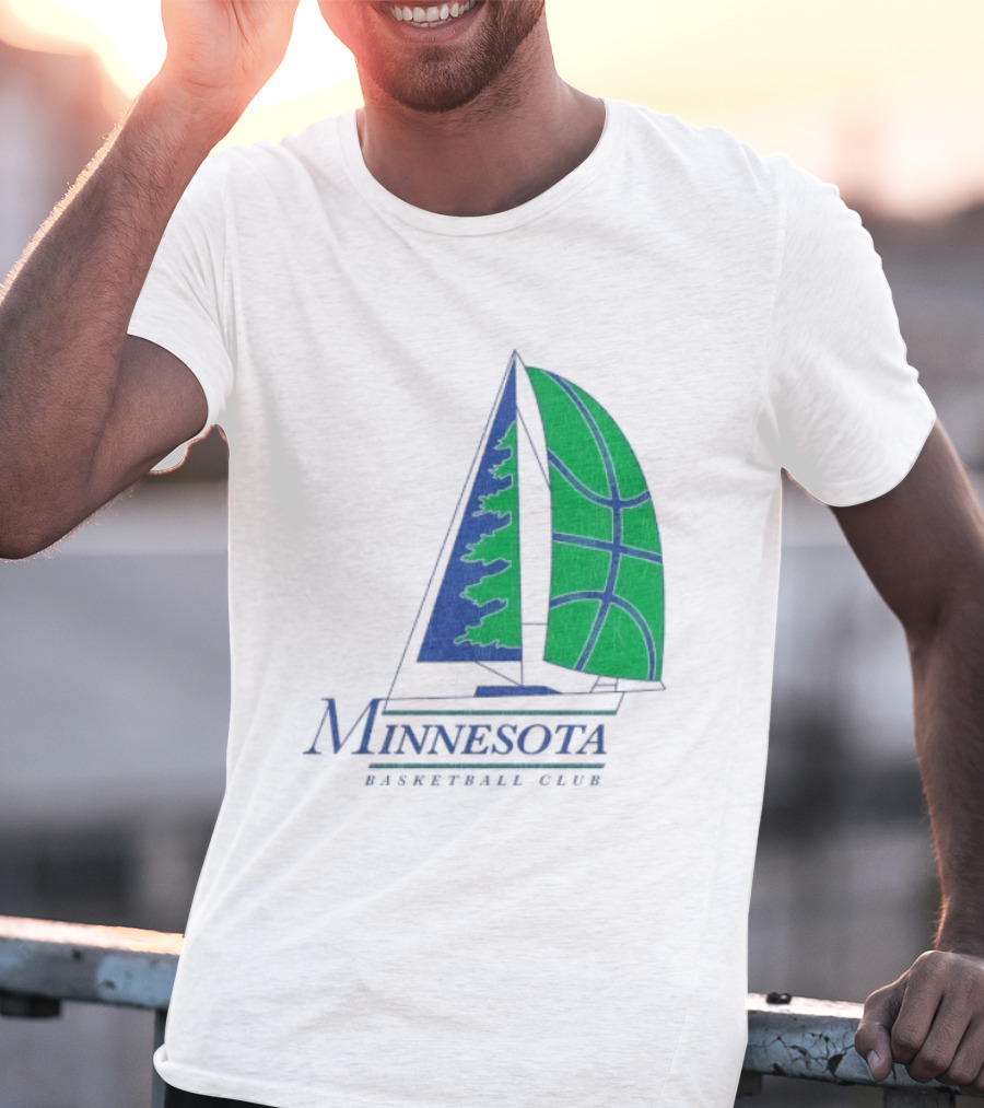 Minnesota Basketball Club Sailing Boat And Hoop T-Shirt