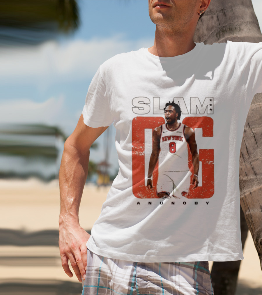 SLAM New York Knicks OG Anunoby NBA Basketball 8 T-Shirt