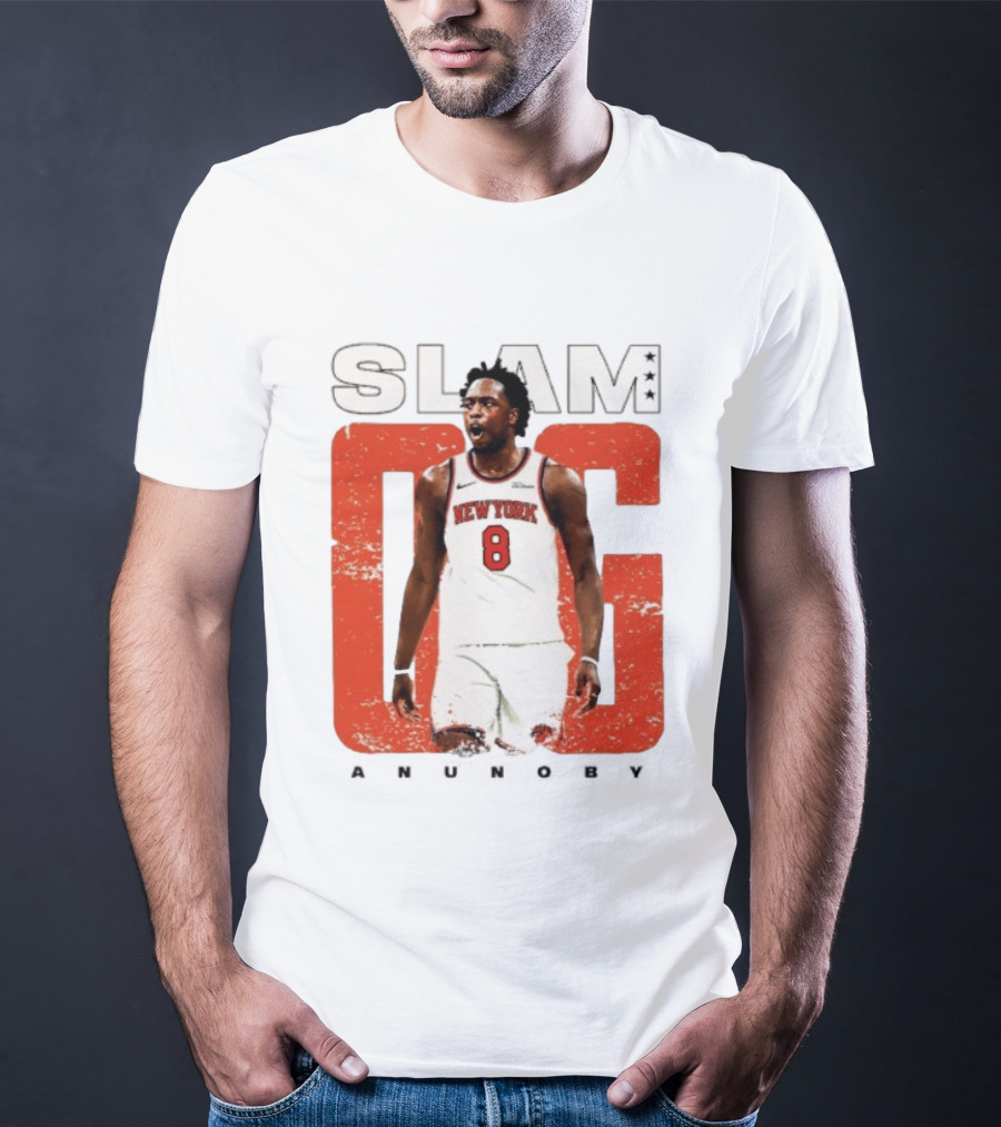 SLAM New York Knicks OG Anunoby NBA Basketball 8 T-Shirt