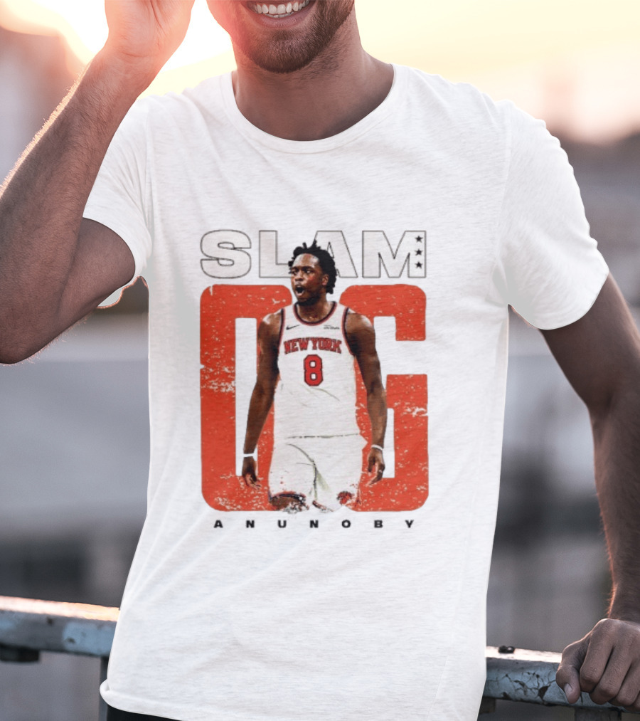 SLAM New York Knicks OG Anunoby NBA Basketball 8 T-Shirt