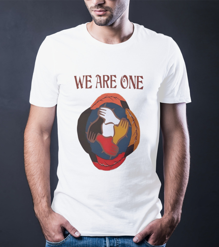 We Are One Unity Hands Feathers Orange Culture Heritage Collective T-Shirt