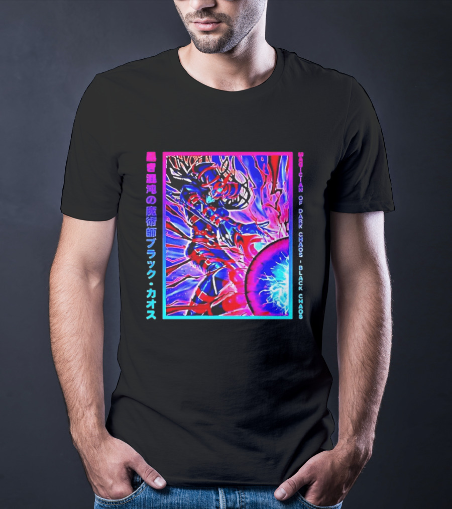 Officila Magician Of Dark Chaos Black Chaos Vaporwave Anime Yugioh T-Shirt