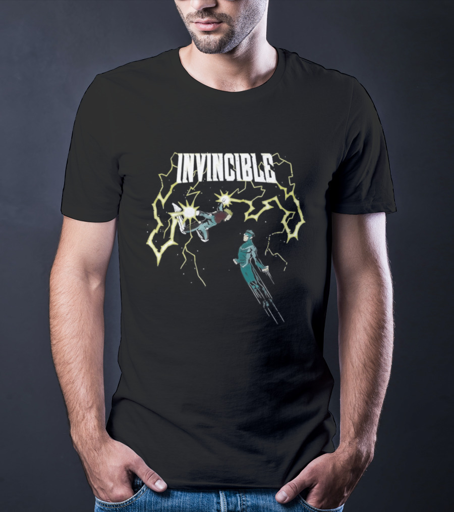 Invincible Vs Powerplex Lightning Battle T-Shirt