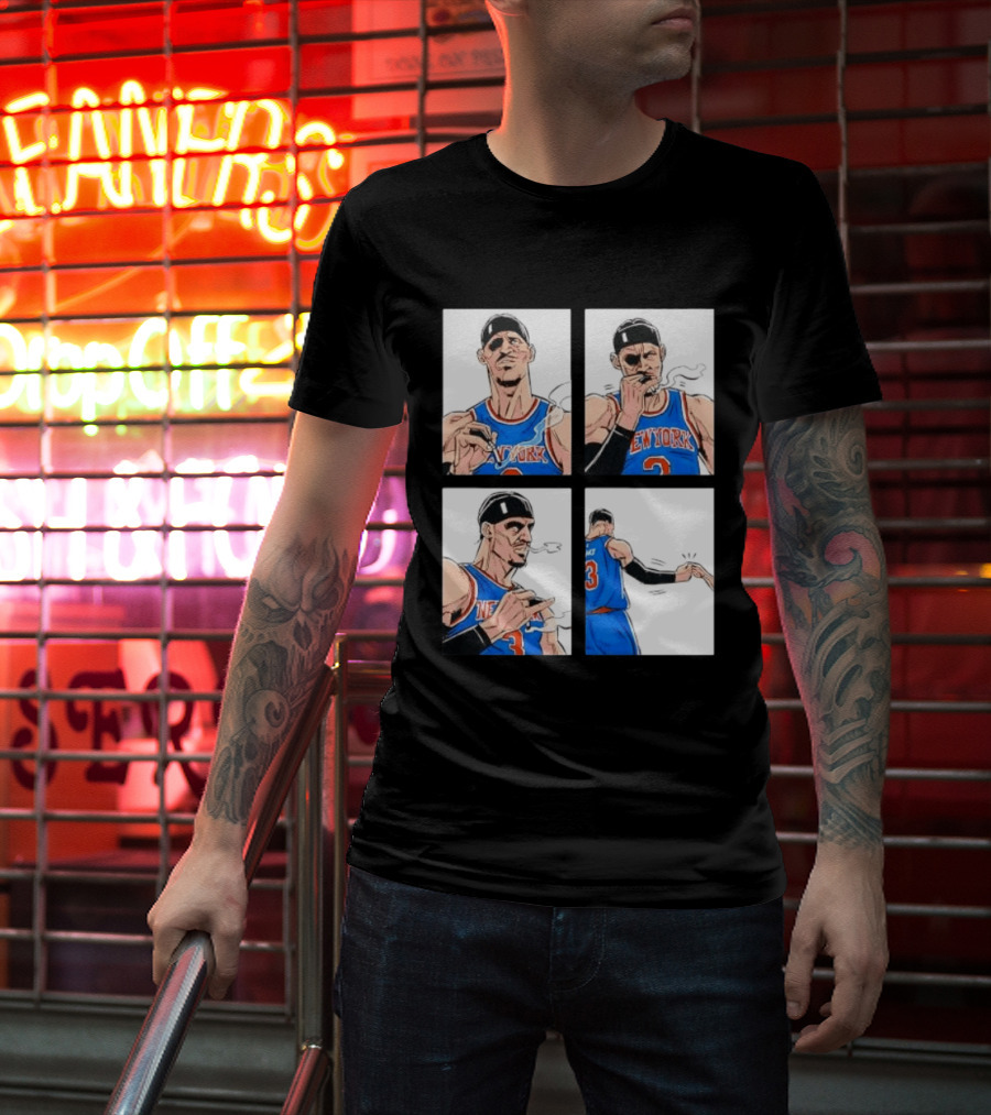 New York Knicks Number 3 Smoking Gesture Josh Hart Moment T-Shirt