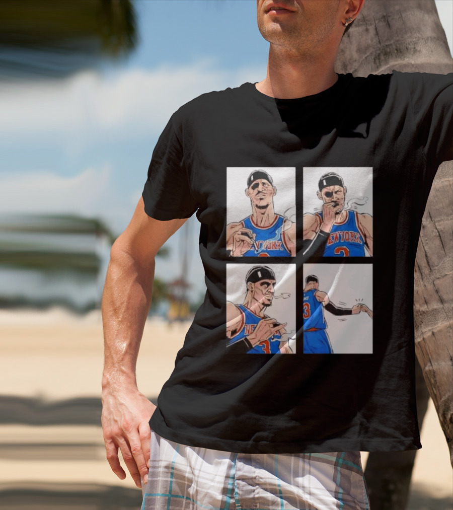 New York Knicks Number 3 Smoking Gesture Josh Hart Moment T-Shirt