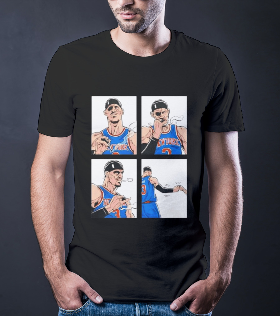 New York Knicks Number 3 Smoking Gesture Josh Hart Moment T-Shirt