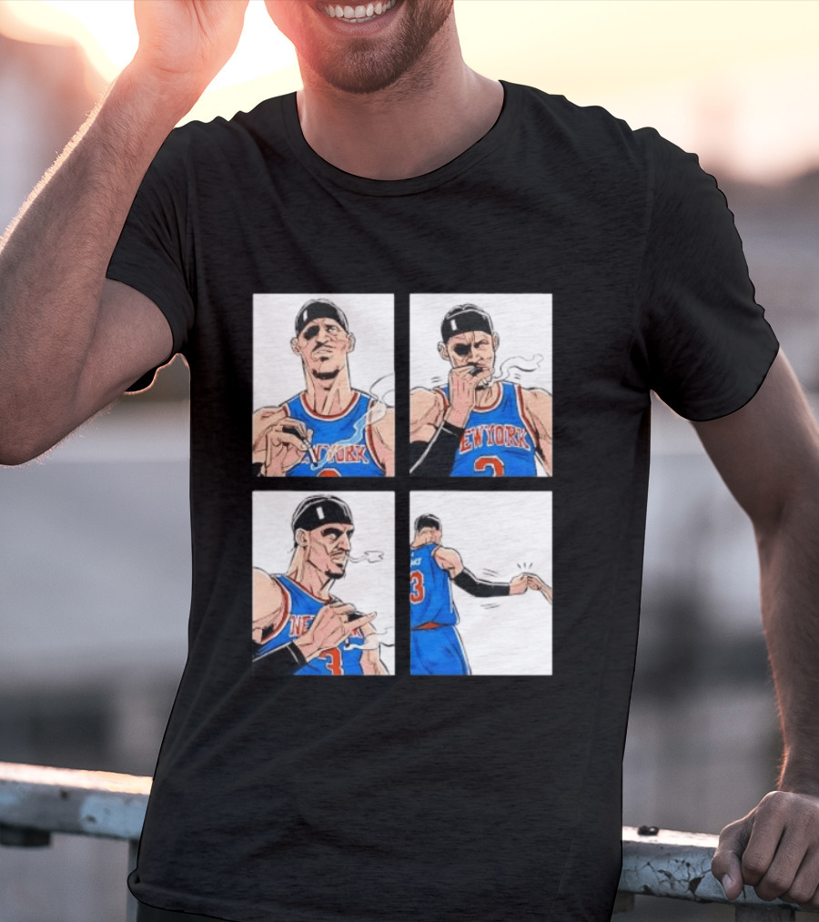 New York Knicks Number 3 Smoking Gesture Josh Hart Moment T-Shirt
