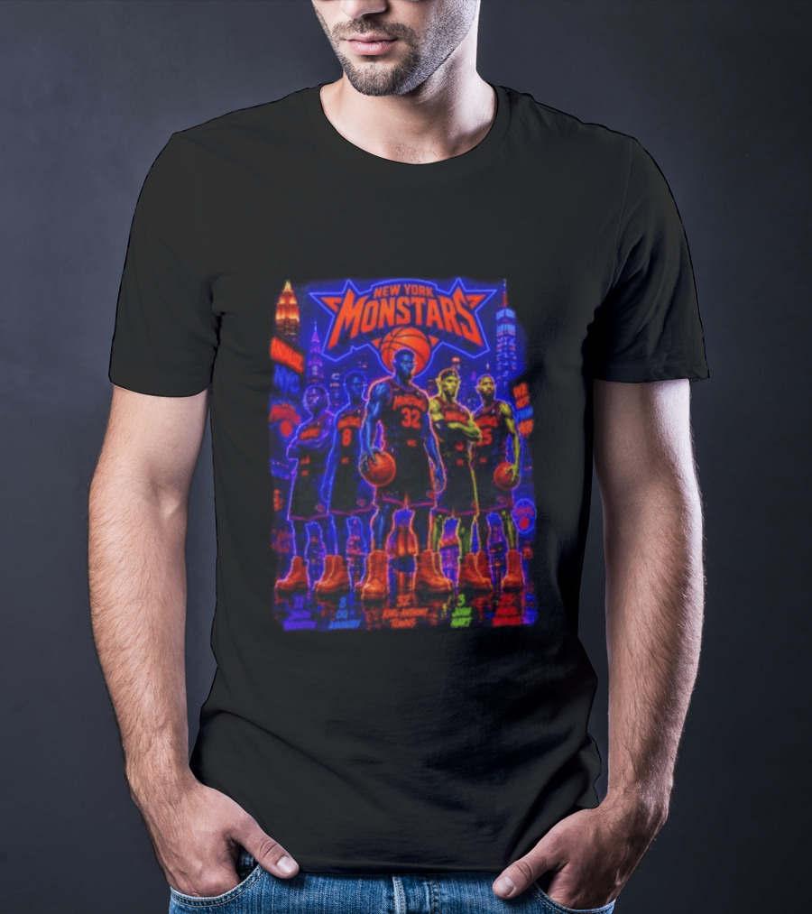 New York Monstars Space Jam Knicks Basketball T-Shirt