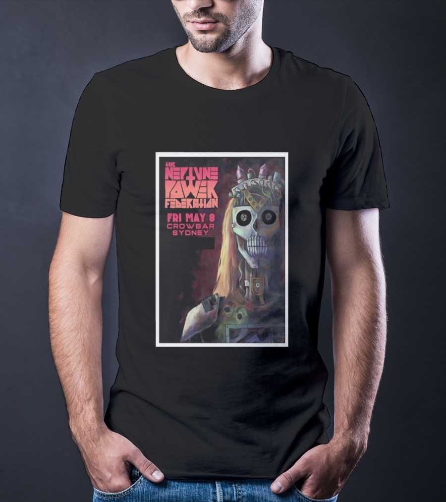 The Neptune Power Federation May 8 Crowbar Sydney Skull T-Shirt