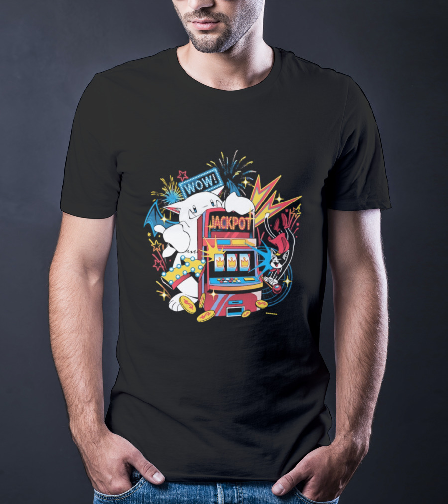 Final Fantasy Moogle Jackpot Slot Machine WOW Explosion T-Shirt