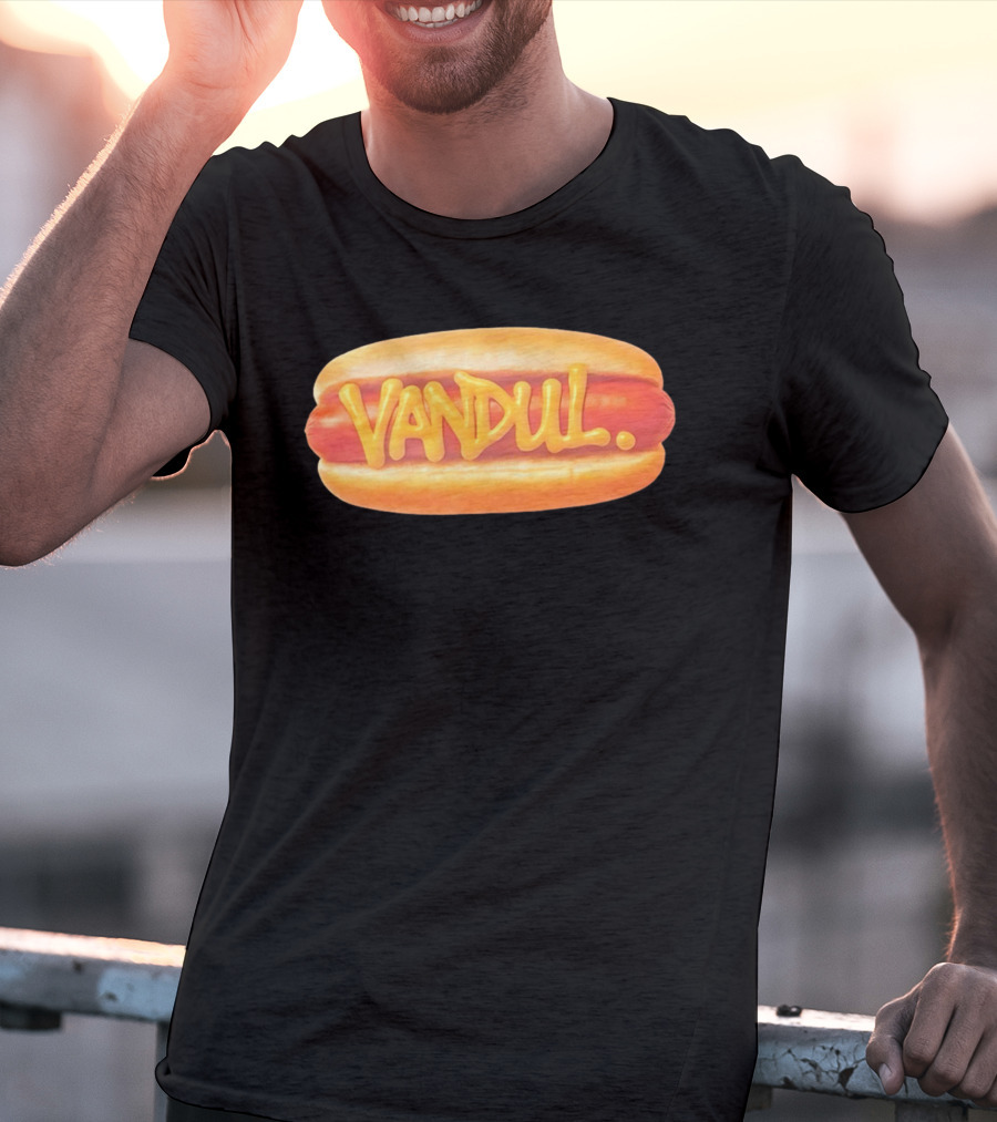 Vandul Mustard Hot Dog Bold Typeface T-Shirt