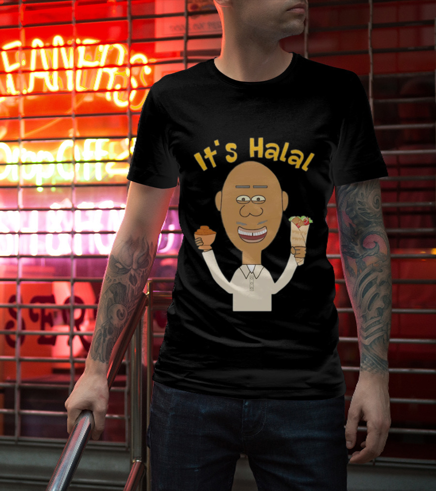 It's Halal Man With Dates And Kebab Celebrating Ramadan T-Shirt