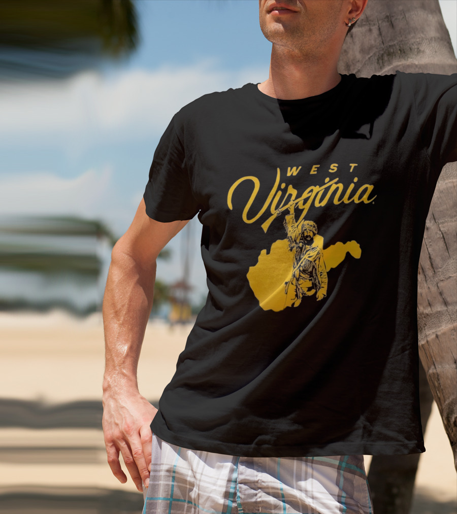 West Virginia Mountaineers State Outline Mountaineer T-Shirt