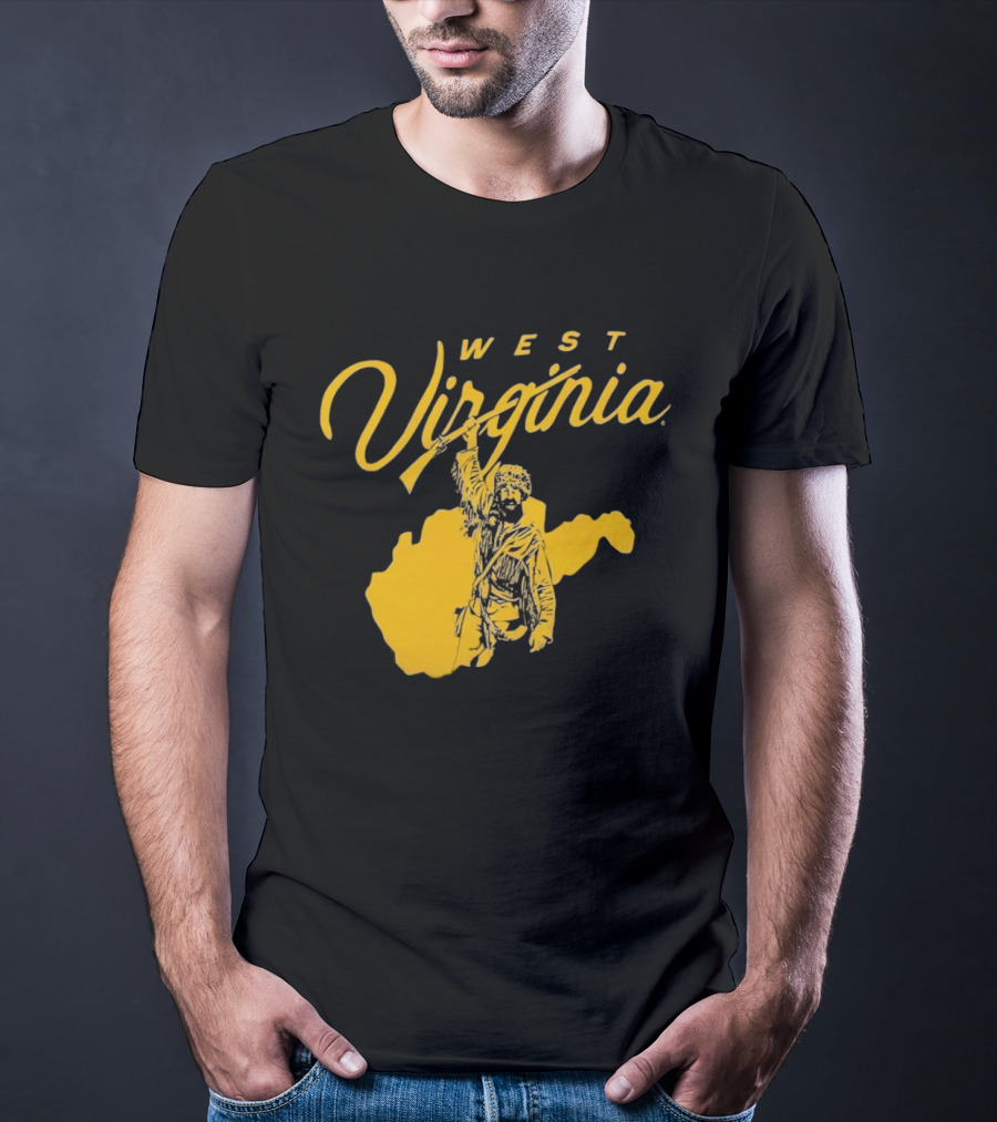 West Virginia Mountaineers State Outline Mountaineer T-Shirt