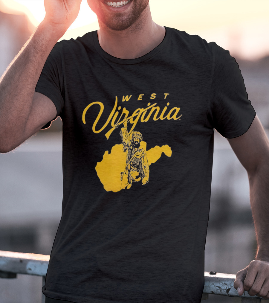 West Virginia Mountaineers State Outline Mountaineer T-Shirt
