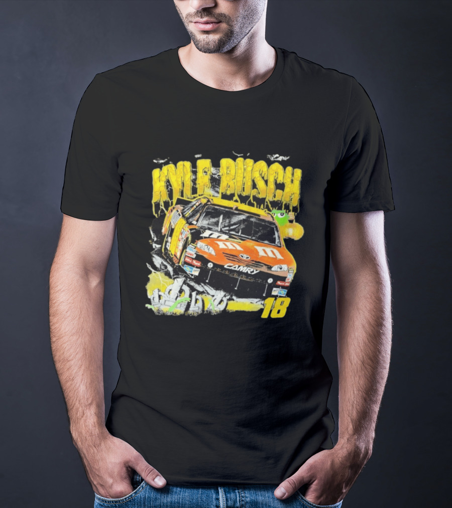 Kyle Busch M&M Racing 18 Zombie Halloween Car T-Shirt