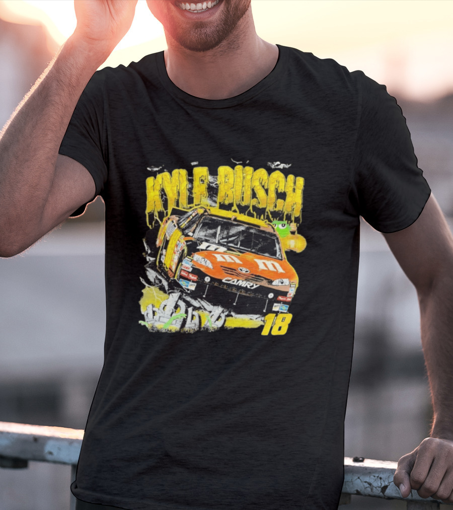 Kyle Busch M&M Racing 18 Zombie Halloween Car T-Shirt