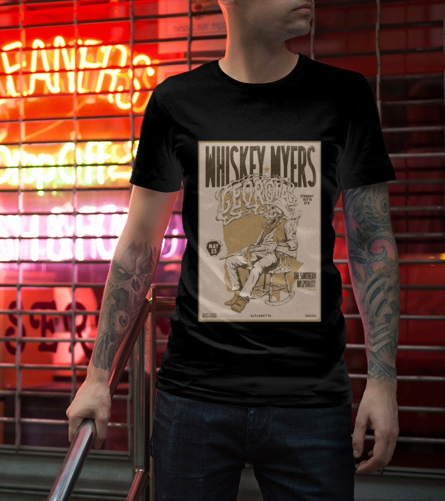 Whiskey Myers Georgia Tour May 23 Straight Outta ETX The Southern Hospitality Alpharetta 2026 T-Shirt