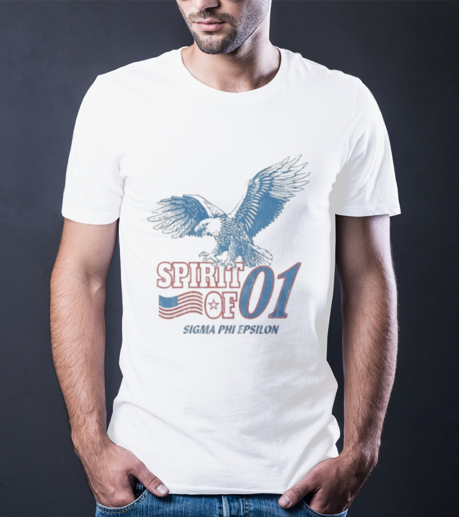 Spirit Of 01 Sigep Fraternity Eagle And Flag T-Shirt