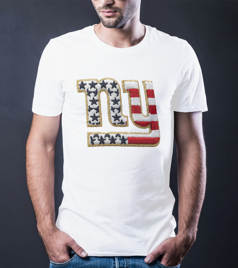 America 250 NY Giants Stars Stripes Hat T-Shirt