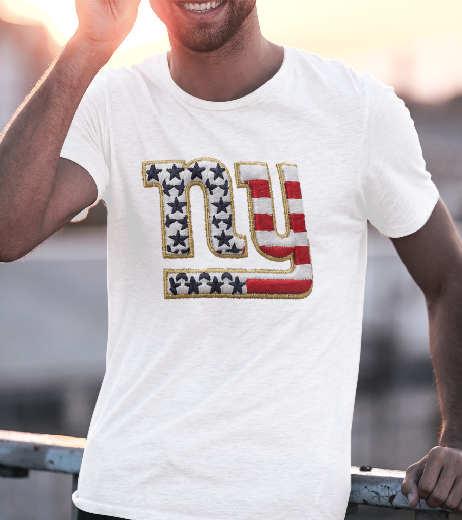 America 250 NY Giants Stars Stripes Hat T-Shirt