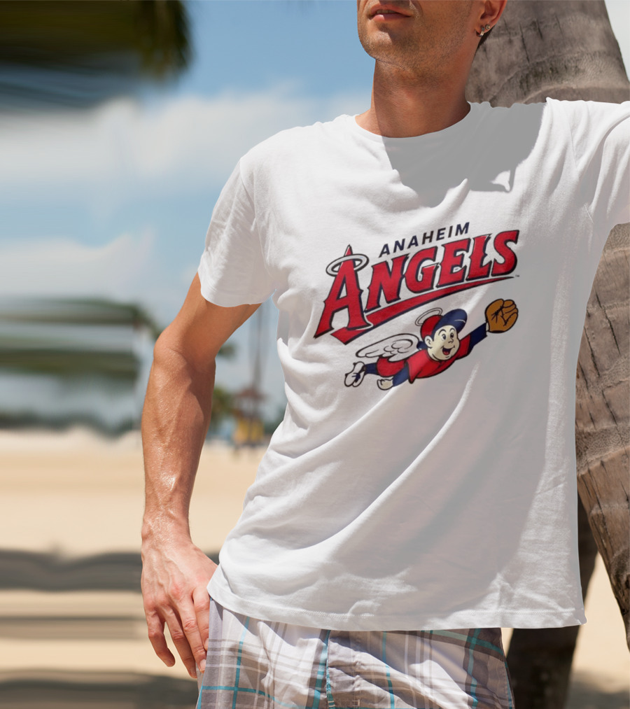 Anaheim Angels Vintage Baseball Flying T-Shirt