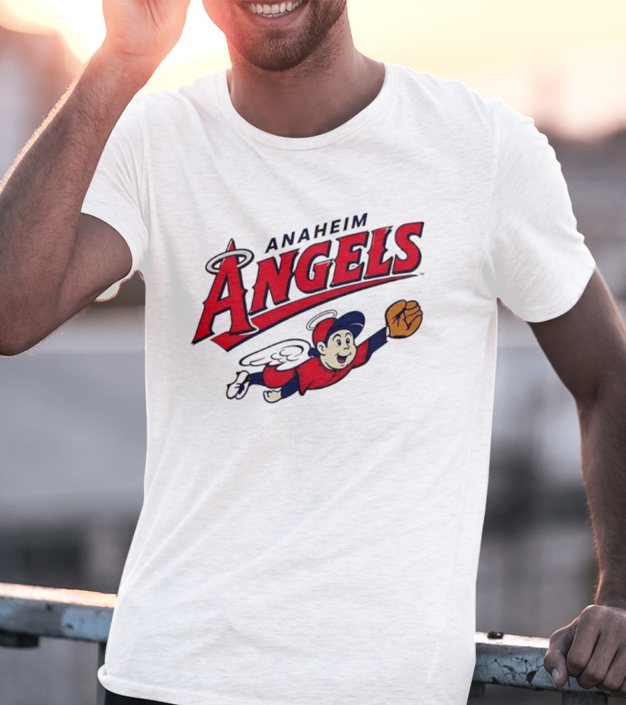 Anaheim Angels Vintage Baseball Flying T-Shirt