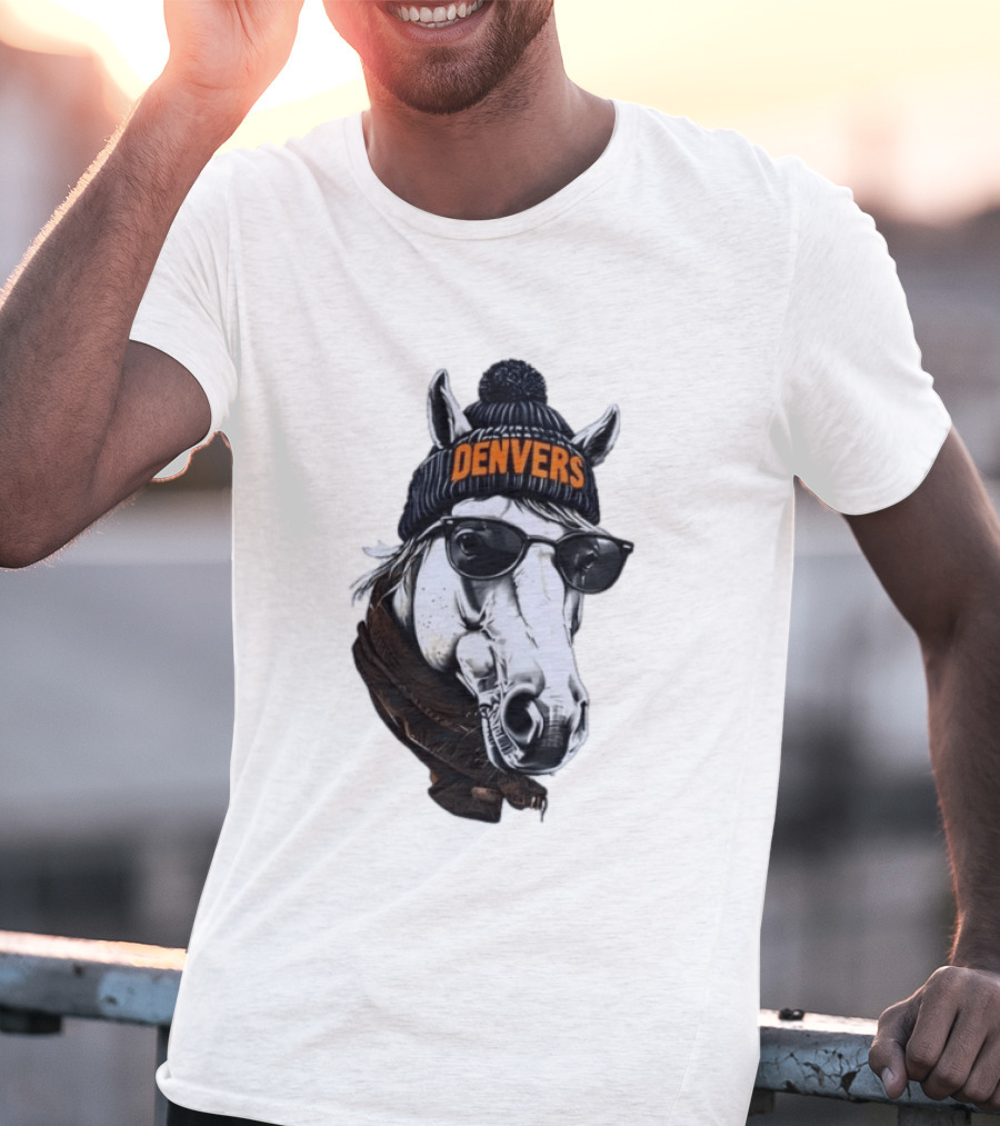 Denvers Horse With Hat Sunglasses And Scarf T-Shirt