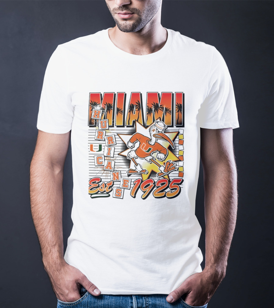 Miami Hurricanes Est 1925 Vintage Burst U Logo Ducks T-Shirt