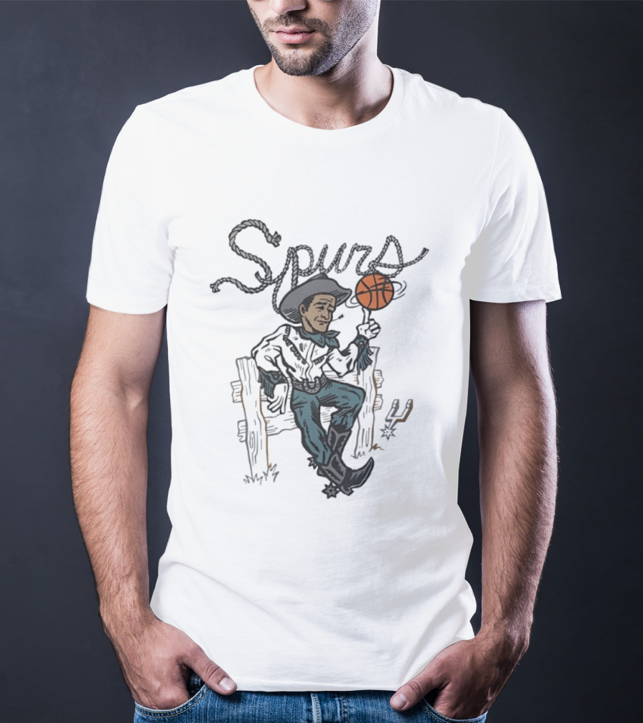 San Antonio Spurs Vintage Cowboy Basketball T-Shirt