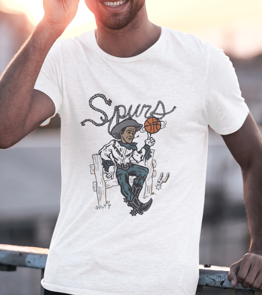 San Antonio Spurs Vintage Cowboy Basketball T-Shirt