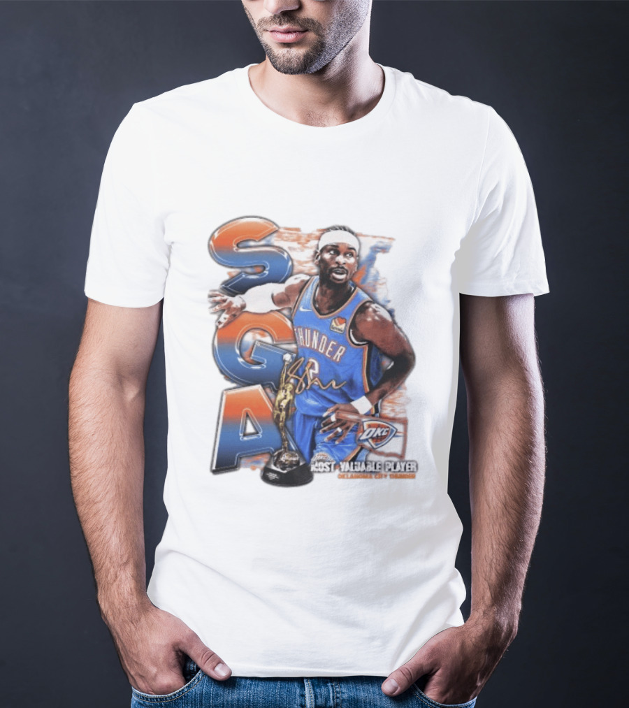 Shai Gilgeous Alexander SGA Oklahoma City Thunder Most Valuable Player T-Shirt