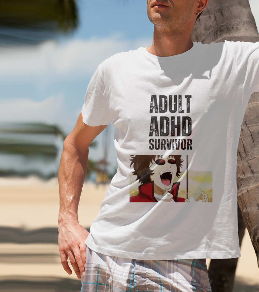 Sakamoto Tatsuma Anime Character Adult ADHD Survivor T-Shirt