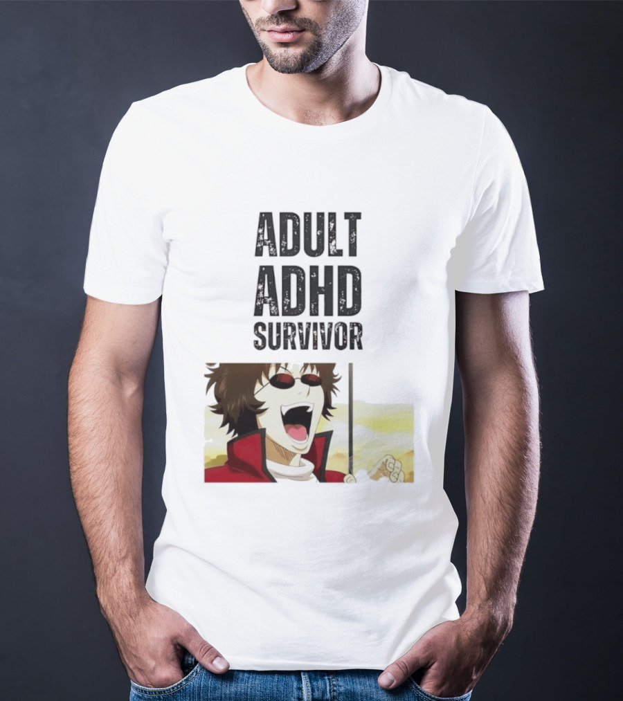 Sakamoto Tatsuma Anime Character Adult ADHD Survivor T-Shirt