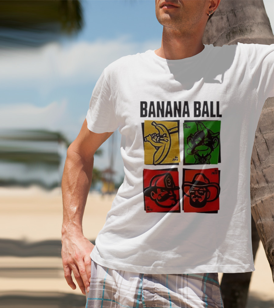 Savannah Bananas Baseball Banana Ball Colorful Character Blocks T-Shirt