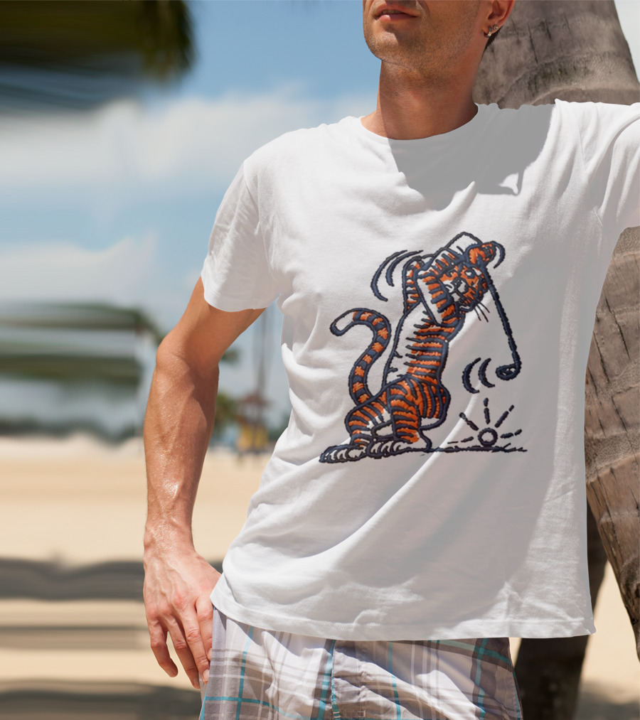 Auburn Swinging Tiger Embroidery Golf Hat Auburn University T-Shirt