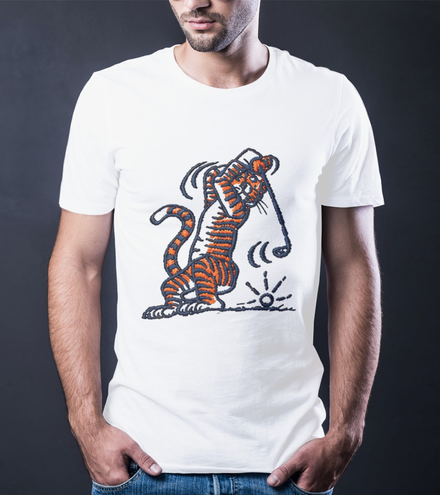 Auburn Swinging Tiger Embroidery Golf Hat Auburn University T-Shirt