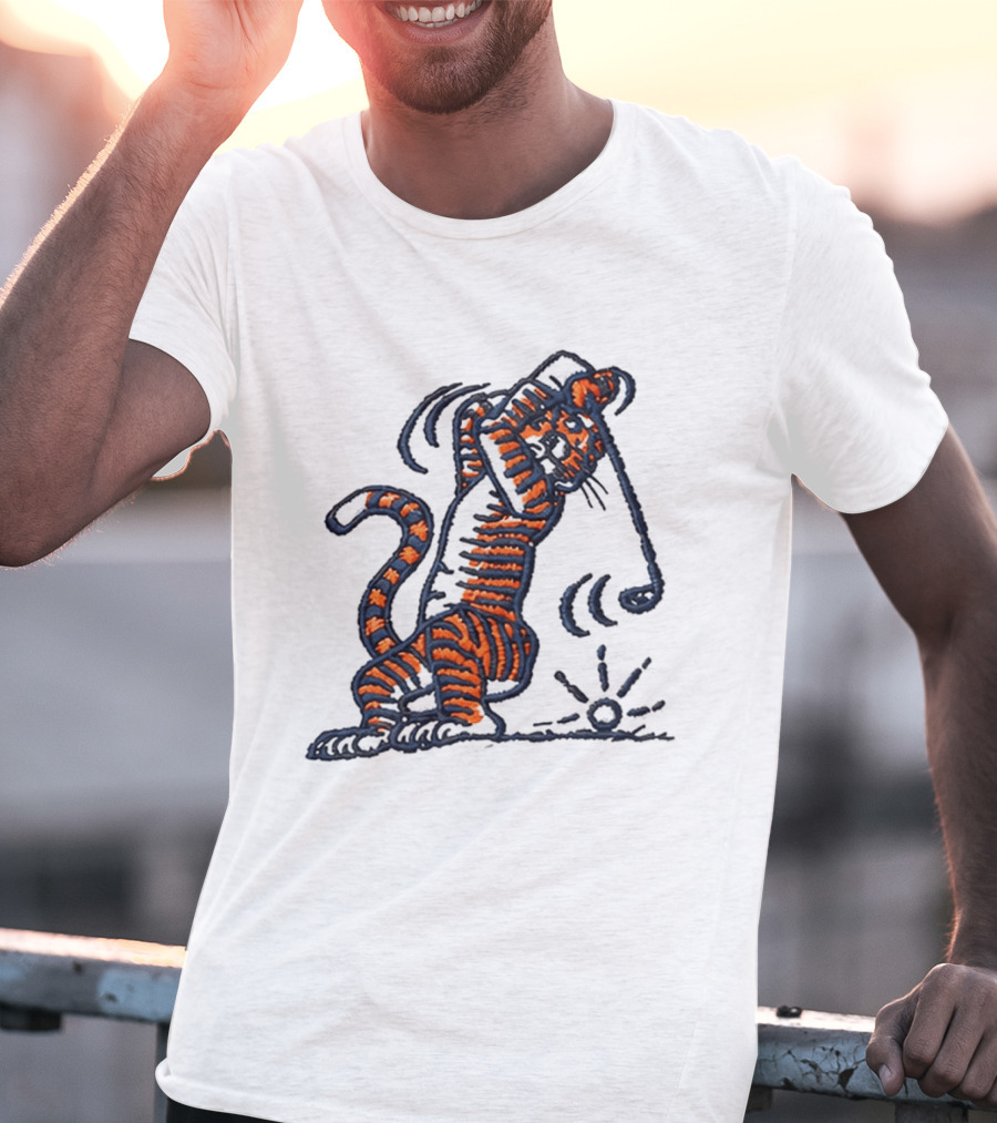 Auburn Swinging Tiger Embroidery Golf Hat Auburn University T-Shirt