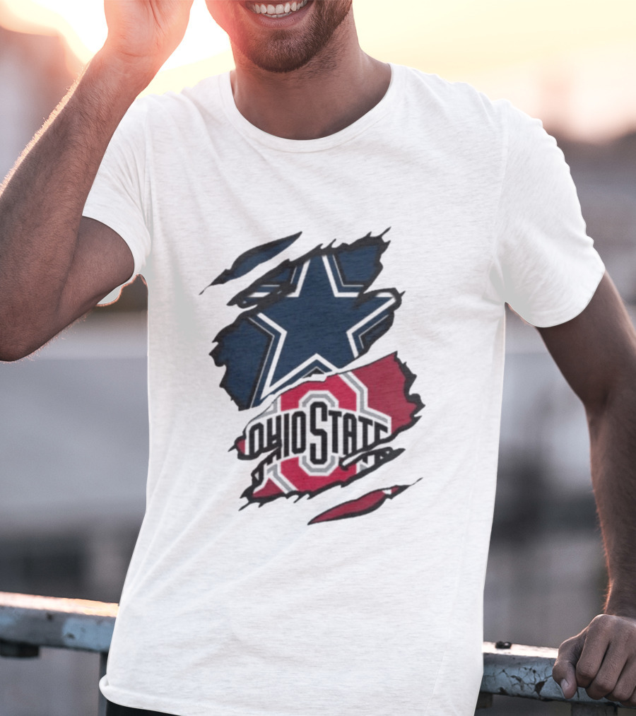 Dallas Cowboys Ohio State Buckeyes Men's Dual Rip T-Shirt