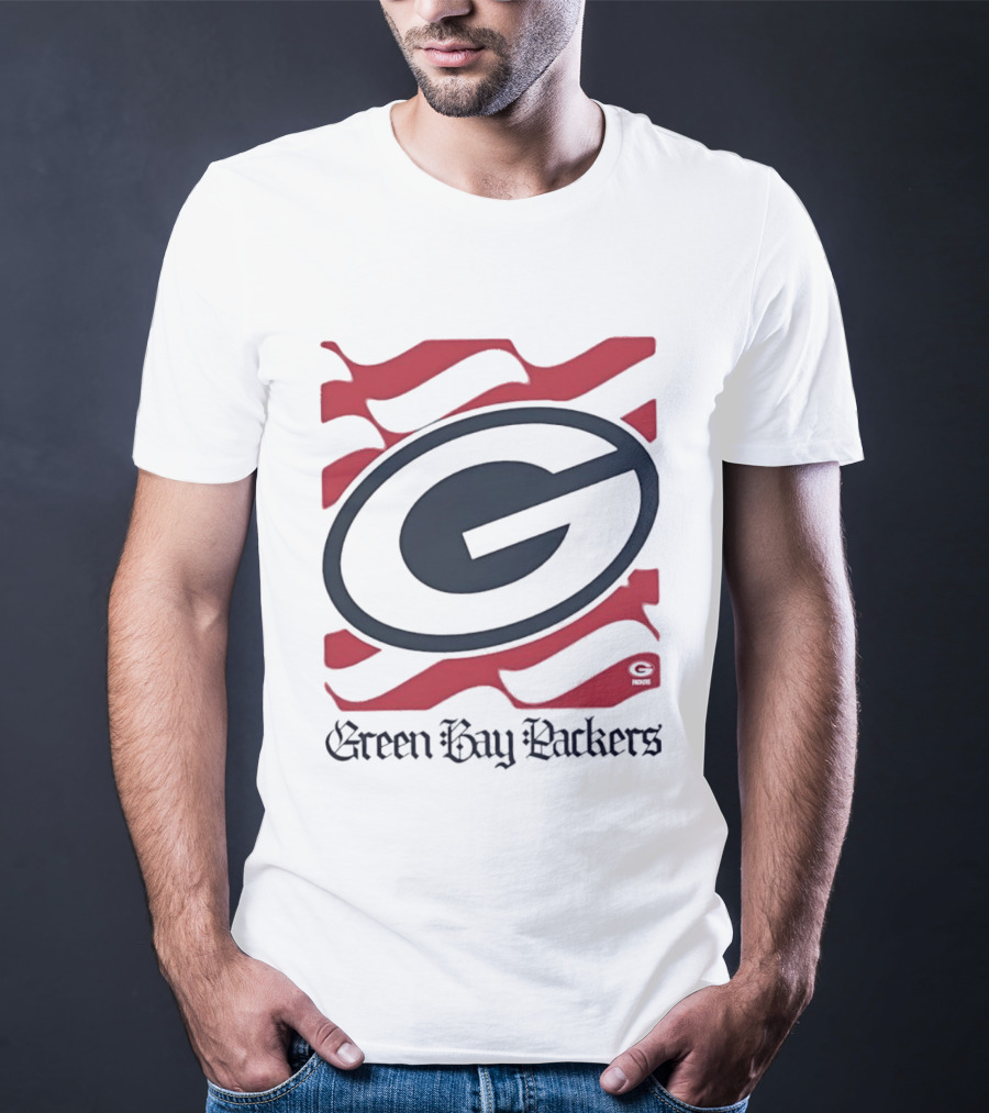 Green Bay Packers G American Flag Design Football Packers T-Shirt