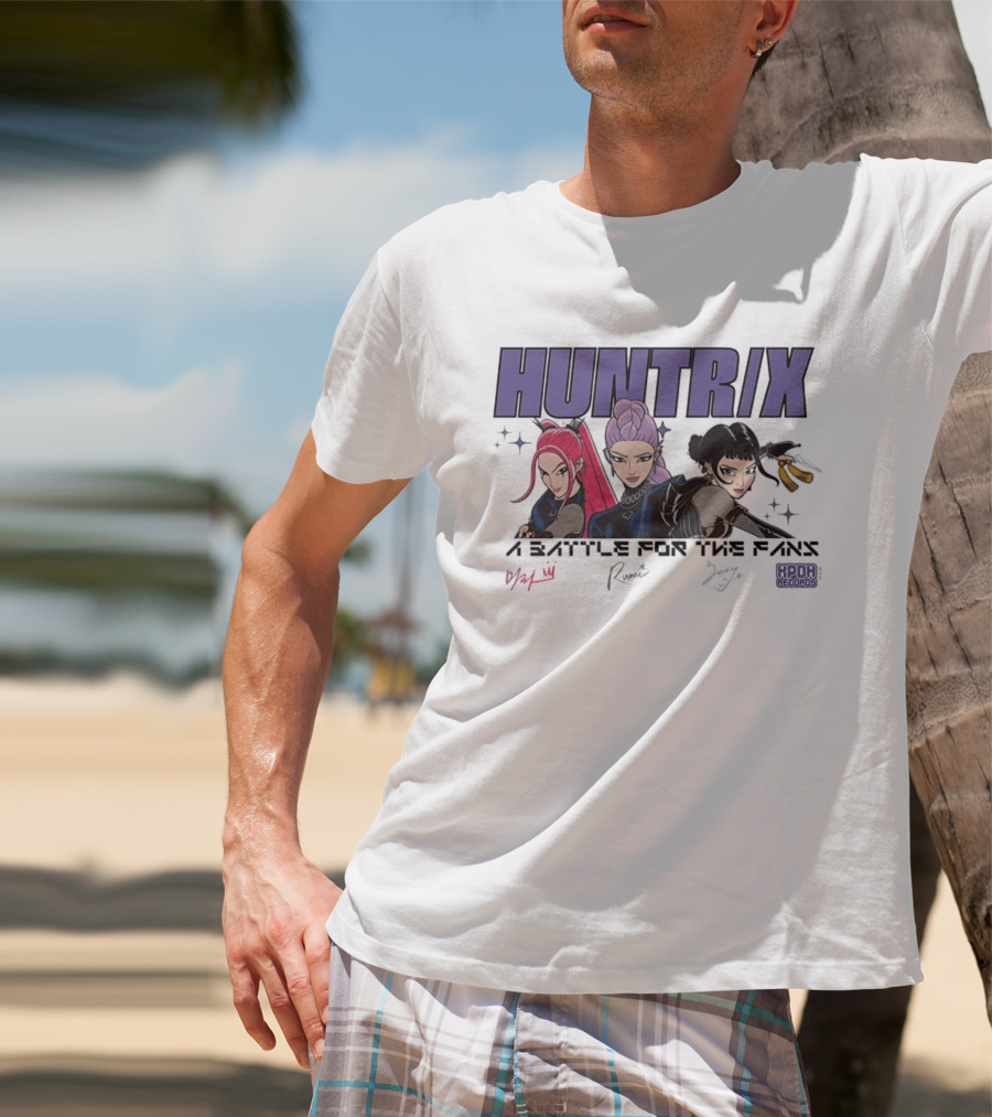 Huntrix A Battle For The Fans KPDH Records Rumi Zoey Jamalynn T-Shirt