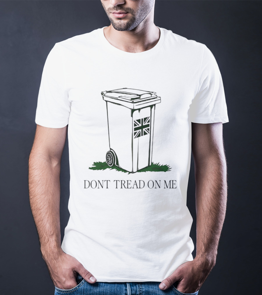 Trash Can Union Jack Flag Don't Tread On Me T-Shirt