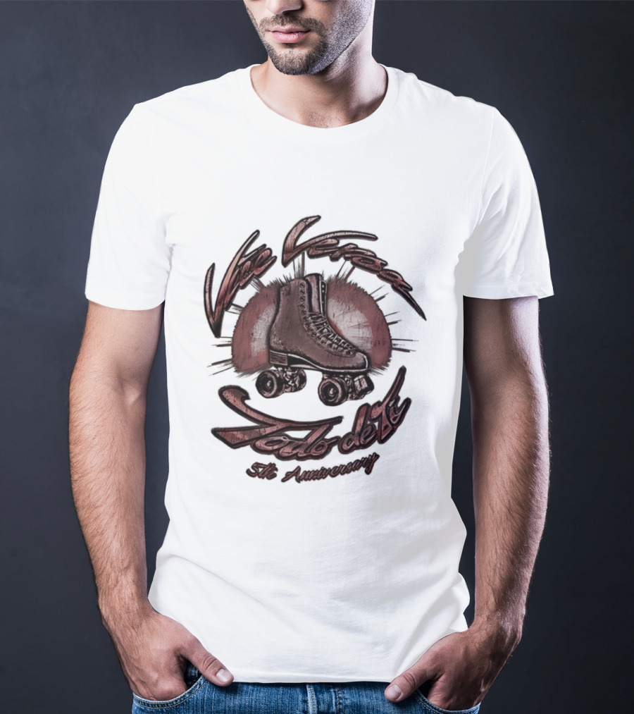 Vice Versa Todo De Ti 5th Anniversary Roller Skate Disco T-Shirt