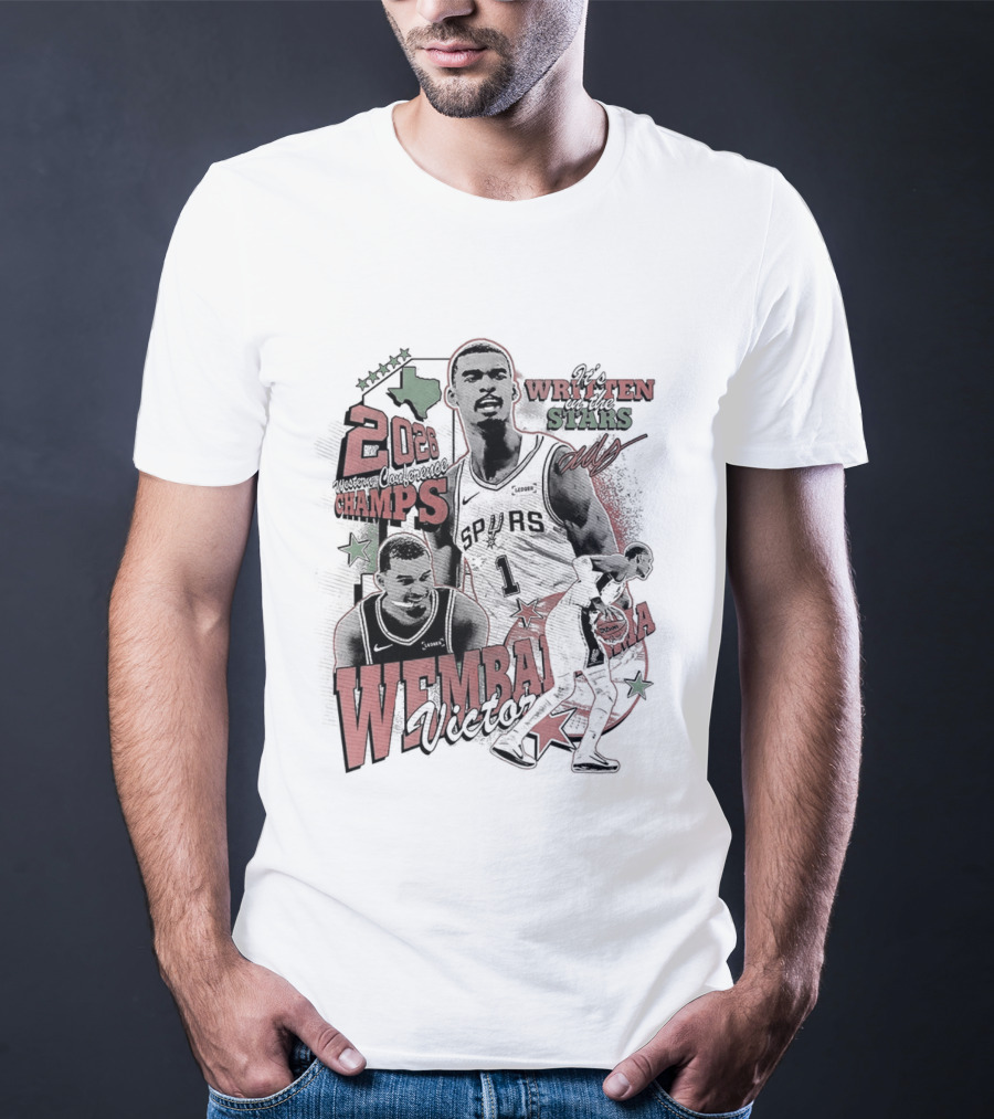 It's Written In The Stars Alien Victor Wembanyama 2026 Champs San Antonio Spurs NBA T-Shirt