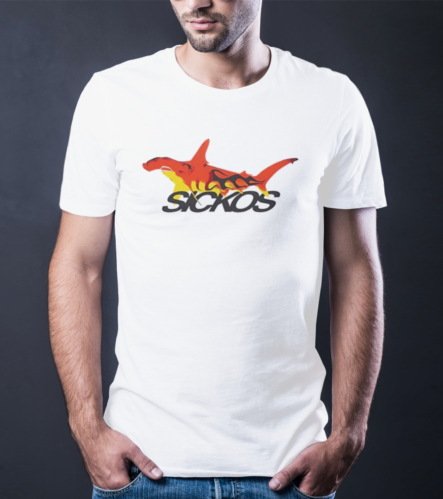 Sickos Hammerhead Shark Est 2021 Hood River OR Cotton Ocean Predator T-Shirt